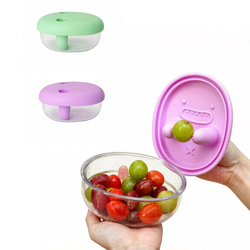 No-Mess Snack Container with Finger Shield Lid, 2pack
