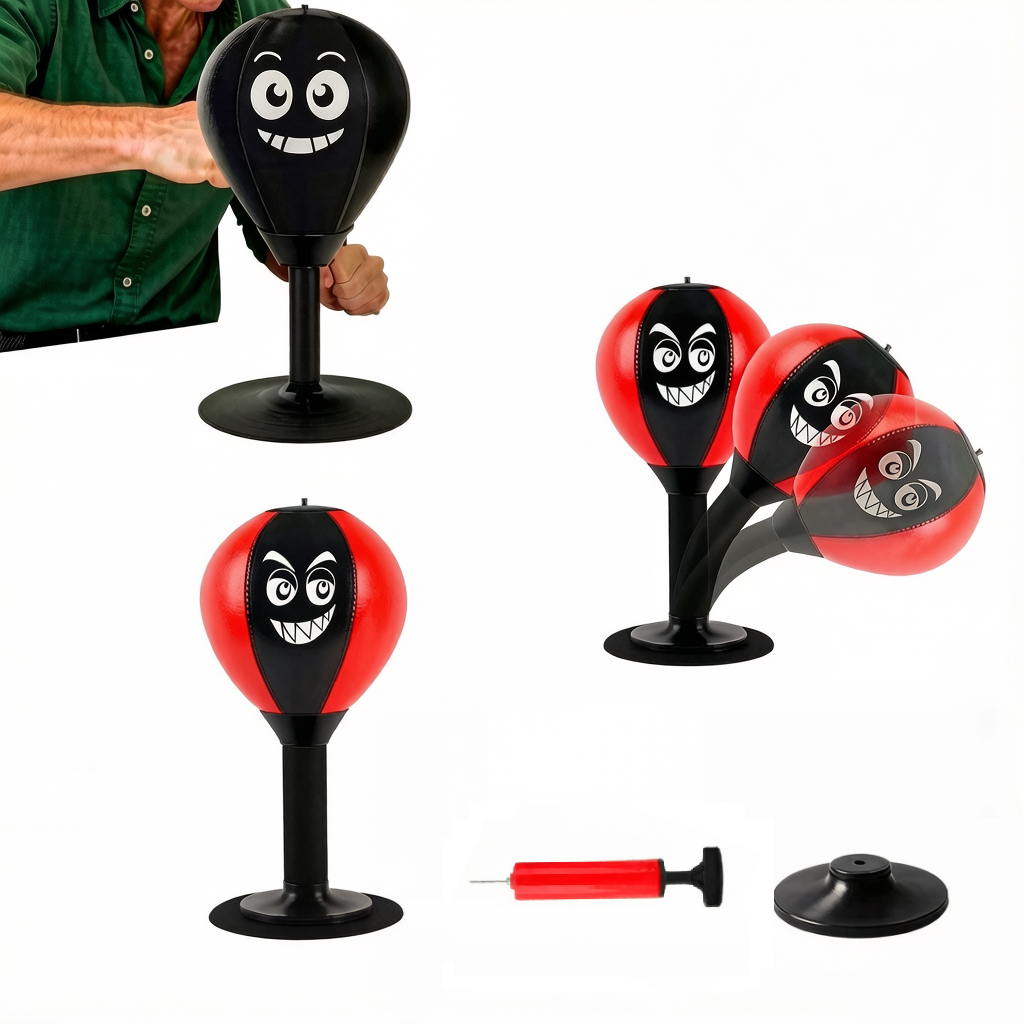 Desktop Punching Bag Update Version Air pump + suction cup pressure valve
