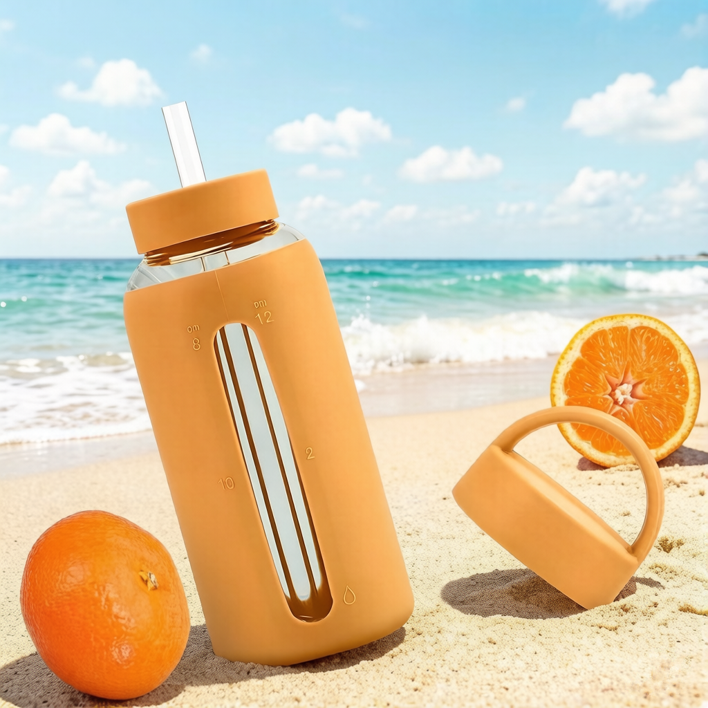 Silicone Glass Water Bottle